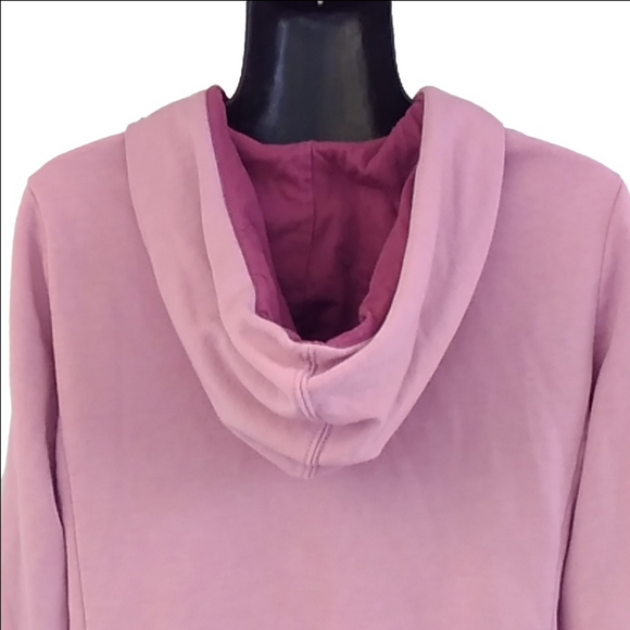 The North Face Half Dome Fleece Pullover Hoodie Dusty Rose w Large Gold Logo - Picture 8 of 11